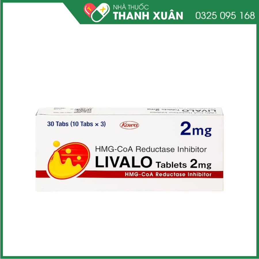 Livalo Tablets 2mg trị rối loạn lipid máu